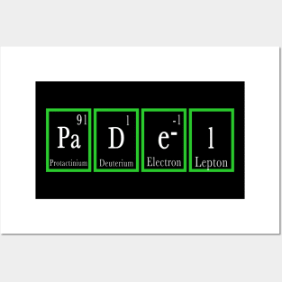 Funny Padel Periodic Table Gift For Padel Tennis Lovers & Players Posters and Art